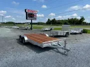 2026 SPORT HAVE 7X18 ALUM WOOD DECK CAR  HAULER 7K 