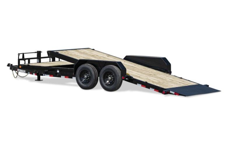 2025 7' x 16' PJ 14K Tilt Deck  Trailer w locking lid over tongue