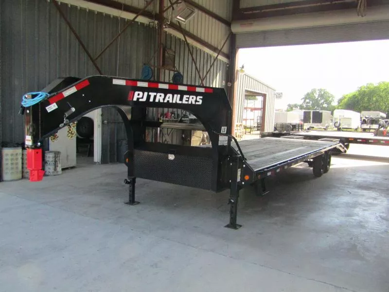 2025 PJ Trailers LS-25+5 Flatbed Trailer, FLAT DECK GOOSENECK W/ 7K AXLES