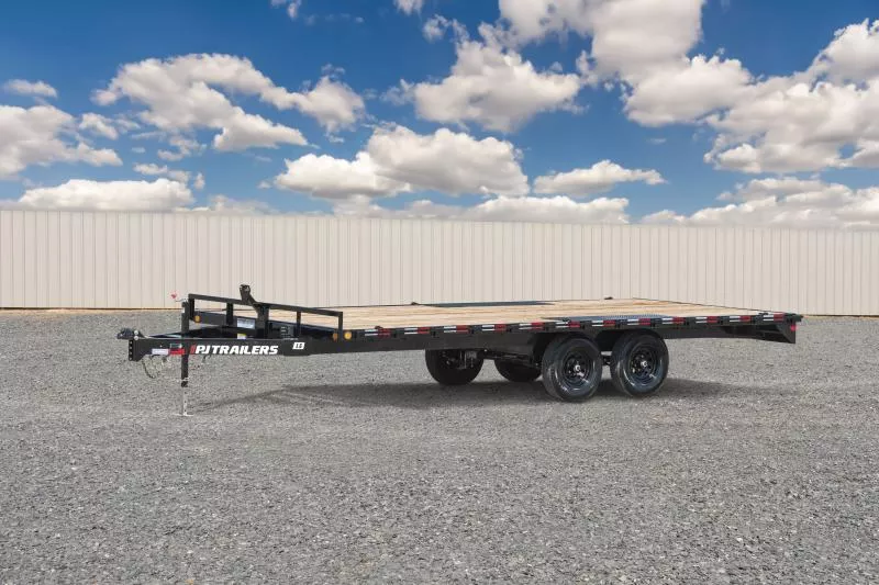 2025 PJ Trailers - 8.5x20 Medium Duty Deckover 10K Straight Deck w 6ft slide in ramps