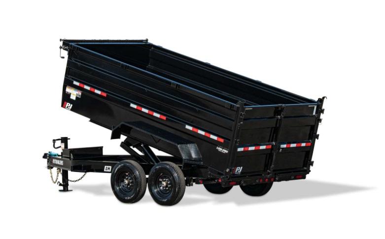 2025 14' x 7' PJ 14K Dump Trailer w Split and Spreader Gate