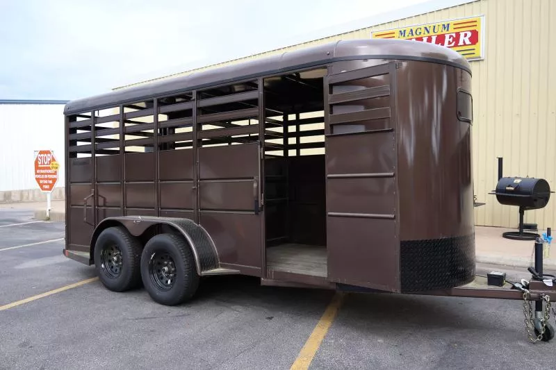 2025 Delta Manufacturing 16X6-500S EB2 SM SD/BL FLSWING BLK OT WALLN Stock / Stock Combo Trailer