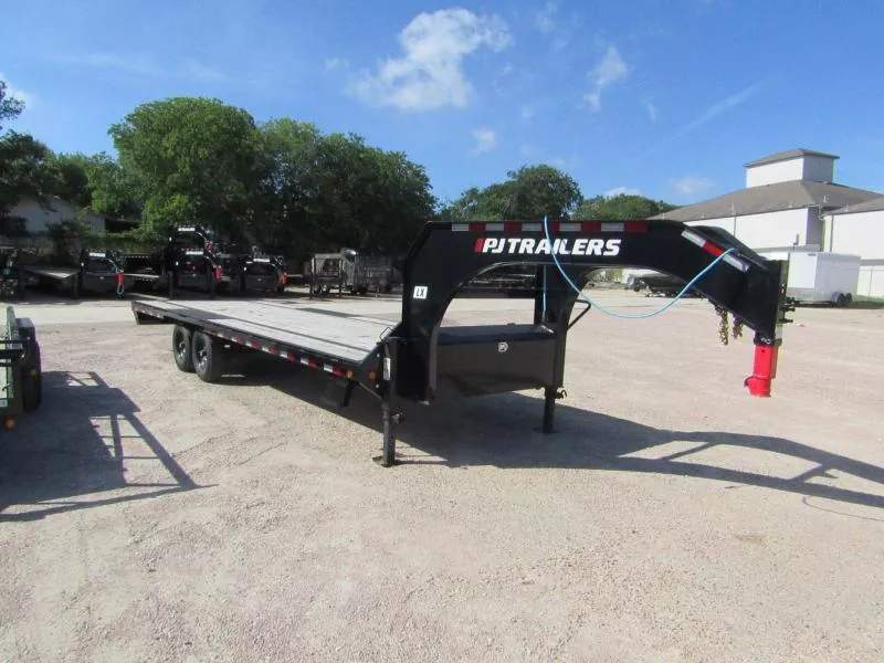 2025 PJ Trailers LX-25-SIR Flatbed Trailer, GOOSENECK FLOAT W/ 8K AXLES