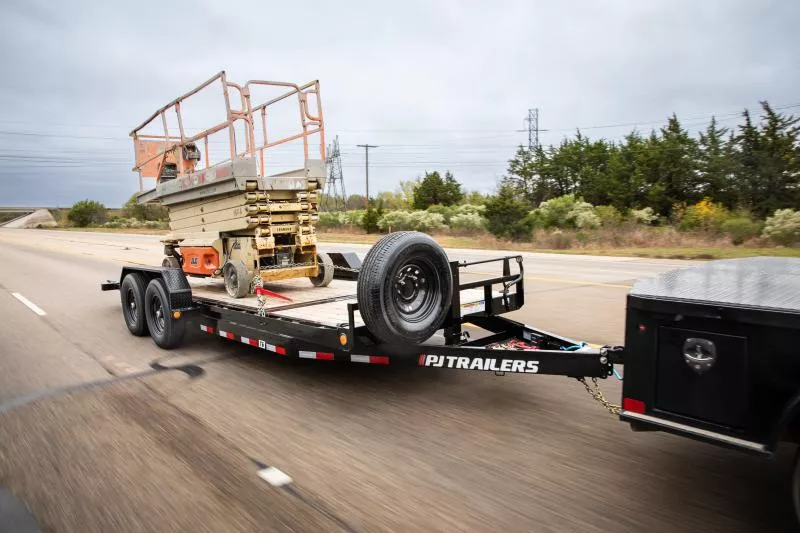 2025 PJ Trailers - 7x22' Equipment Tilt Trailer 7K w 16' Tilt Deck and Front Toolbox