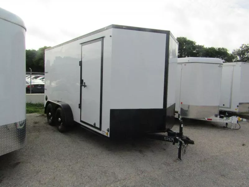 2025 Continental Cargo VHW714TA3-RD Cargo, 36" side door, ramp door, 4 - floor d rings, white/black in color