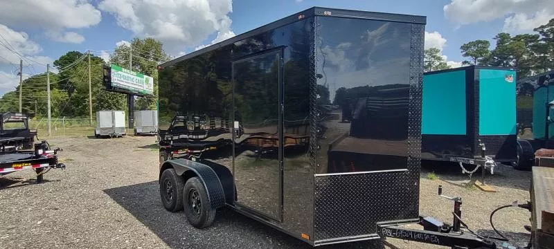 2026 Quality Cargo 6' x 12' x6.6' Polycore Black Blacked Out- Tandem AxleEnclosed Trailer