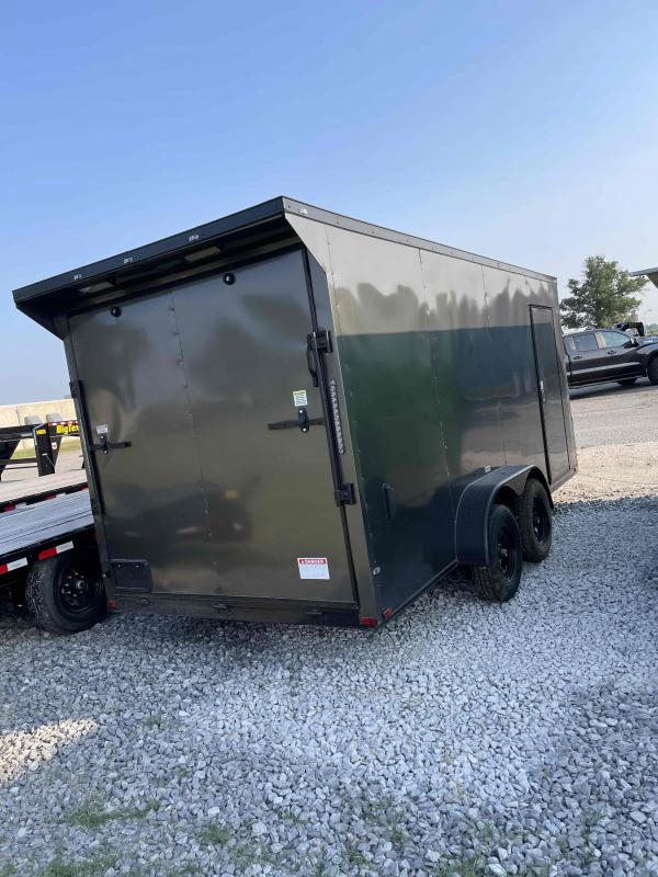 2023 Quality Cargo 7 x 14 TA3 Green Concession Enclosed Trailer