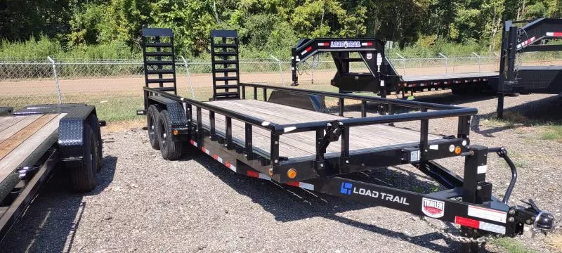 2025 Load Trail CS14 83" x 20' with Removable Pipe rails and HD Knee RampsEquipment Hauler