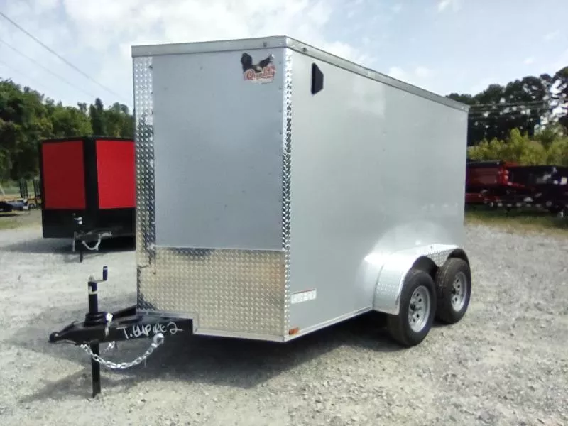 2026 Quality Cargo 6' x 10'x6.3'TA Silver POLY Enclosed Trailer