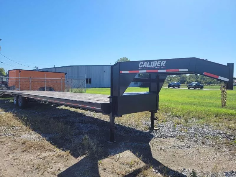 2023 Caliber Trailer Mfg 8.5x40 Monster Ramps Gooseneck Flatbed Trailer