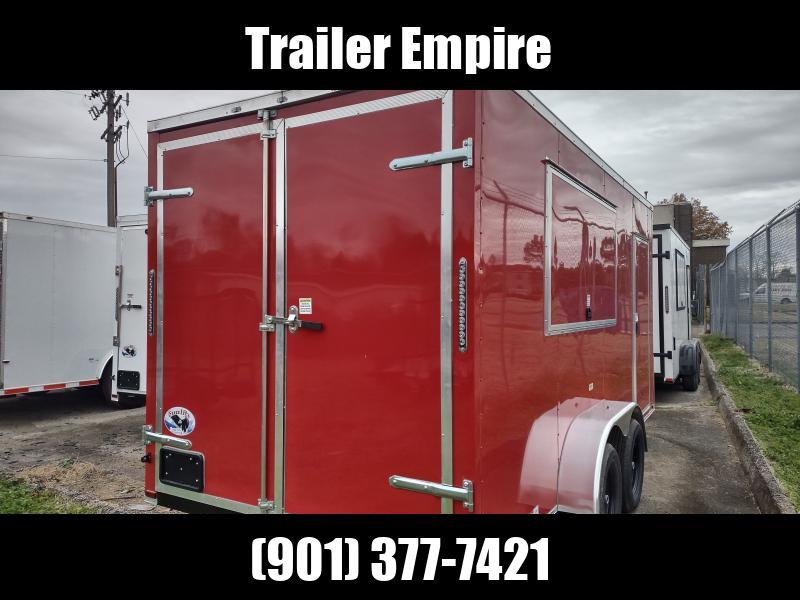 2023 Quality Cargo 7' x 16' TA Red Concession Window Cargo / Enclosed