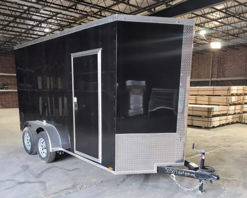 2026 Quality Cargo 6' x 12'x6.3' INDIGO BLUE - Single Axel  Enclosed Trailer