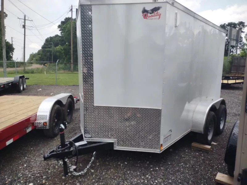 2025 Quality Cargo 6 x 10 x 6.3 TA White Enclosed Trailer