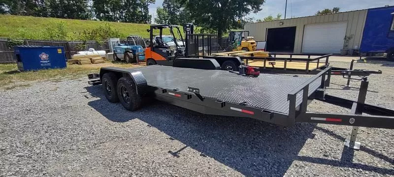 2026 L&O Manufacturing 6.10'x20' Car Hauler Steel Floor 5200lb Axles 