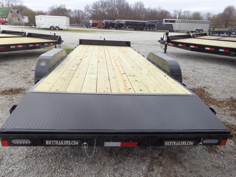 Rice 82 x 18'+2' 9900 Upgraded Car Hauler Bumper Pull Flatbed Trailer