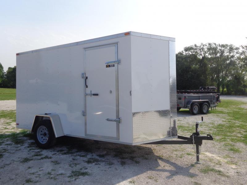 Box Cargo 6'x12' White Bumper Pull Enclosed Cargo Trailer Box Cargo 6'x12' White Bumper Pull Enclosed Cargo Trailer