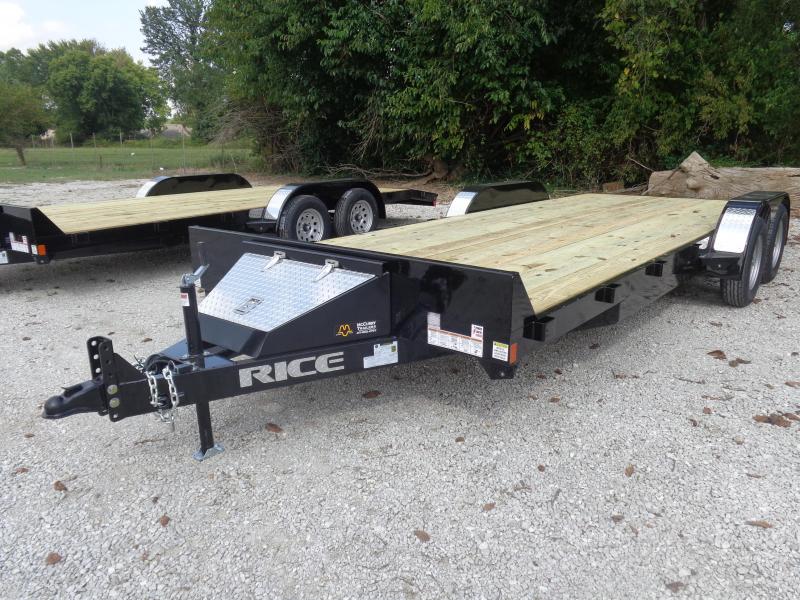 Rice 82 x 16'+2' Bumper Pull 7000# Magnum Car Hauler Flatbed Trailer Rice 82 x 16'+2' Bumper Pull 7000# Magnum Car Hauler Flatbed Trailer
