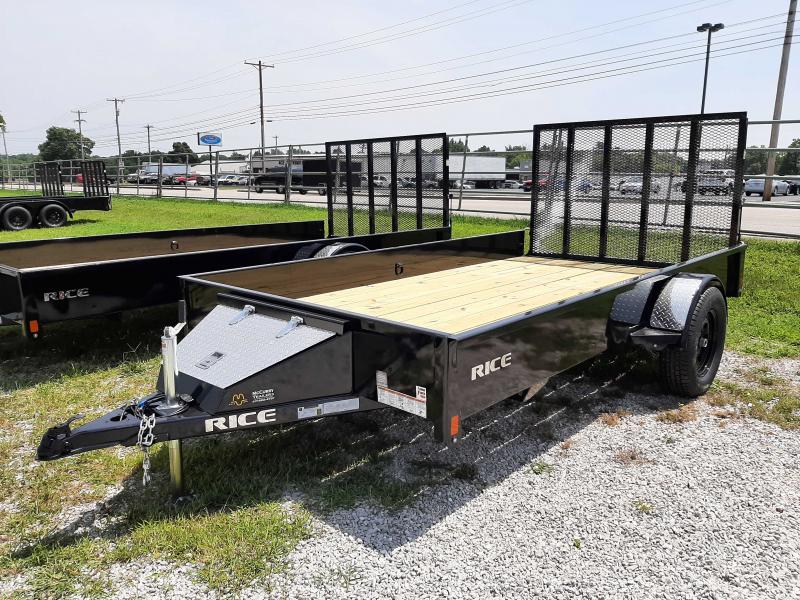 Rice 76 x 12' Stealth Bumper Pull Black Utility Trailer Rice 76 x 12' Stealth Bumper Pull Black Utility Trailer