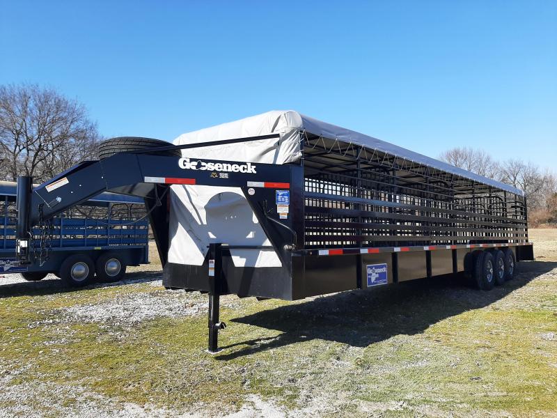 1 OWNER! USED 2019 Gooseneck 36 x 7 Tarp Top Livestock Trailer 1 OWNER! USED 2019 Gooseneck 36 x 7 Tarp Top Livestock Trailer