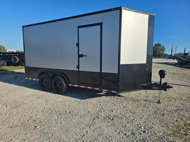 2026 Rock Solid 8X16 TANDME 16K CARGO W/8K TORSION AXLES 7' 9" INTERIOR 5K POWER JACK HD RAMP DOOR & 12" ON CENTER FLOOR