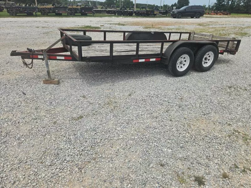 2002 R&W 77X16 TANDEM 7K UTILITY W/BOARD SLIDE