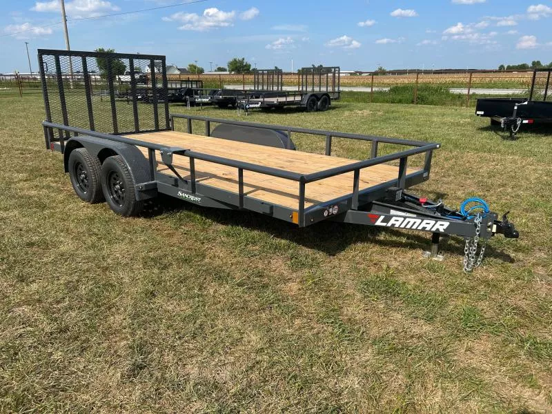 2026 Lamar 83x16 Tandem 7K Utility w/ 4' Ramp Gate
