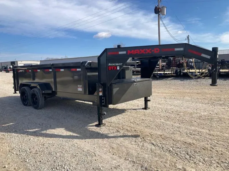 2026 MAXX-D 83X16 TANDEM TELESCOPIC GN DUMP W/ 3' SIDES, SLIDE IN RAMPS, 7 GA FLOOR & WIRELESS REMOTE