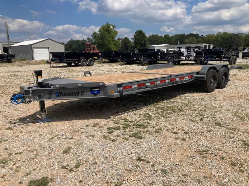 2025 Diamond C 82X24 TANDEM 20K W/ 16' TILT DECK, 8' STATIONARY DECK, LARGE TOOL BOX & FORK HOLDERS