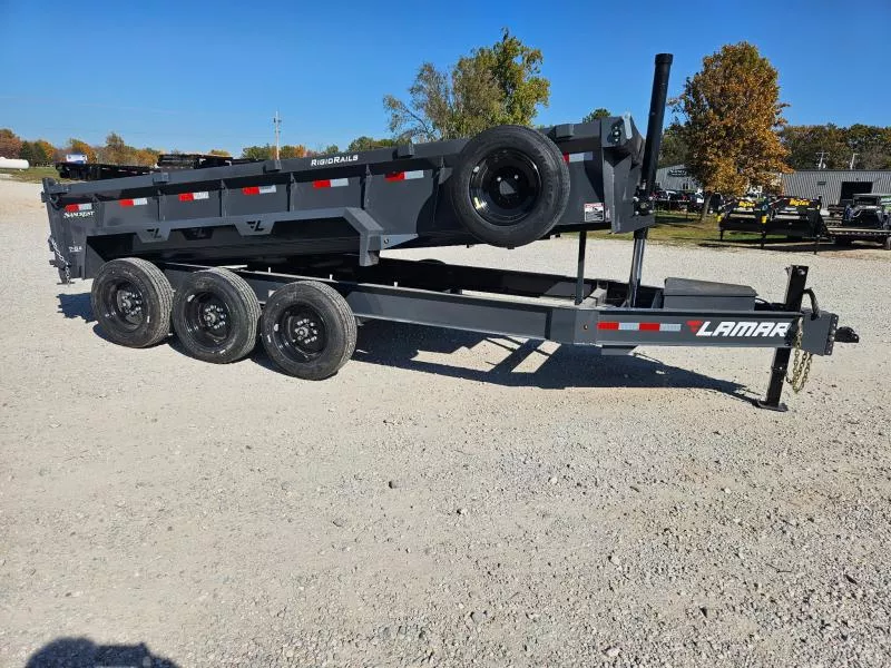2026 Lamar 83X16 TRIPLE 21K TELESCOPIC DUMP W/24" SIDES 17.5"/16PLY & 7 GAUGE FLOOR