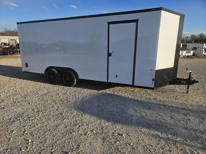 2026 Rock Solid 8.5X20 TANDEM 10K CARGO W/7' HEIGHT BLACKOUT TRIM & RAMP DOOR