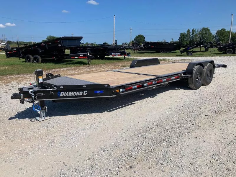 2026 Diamond C 82X22 TANDEM 14.9K TILT W/ 16' TILT DECK, 6' STATIONARY DECK, LARGE TOOLBOX & 14 PLY TIRES