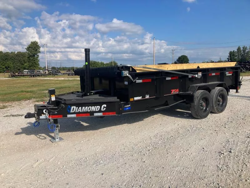2026 Diamond C 82X16 TANDEM 23K TELESCOPIC DUMP W/ 24" SIDES, LONG ARM TARP SYSTEM, SLIDE IN RAMPS & 7GA FLOOR
