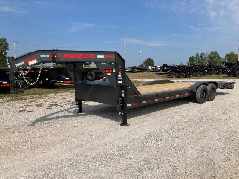 2026 MAXX-D 102X26 TANDEM 18K GN W/ MINI MAX RAMPS, WINCH PLATE & DRIVE OVER FENDERS