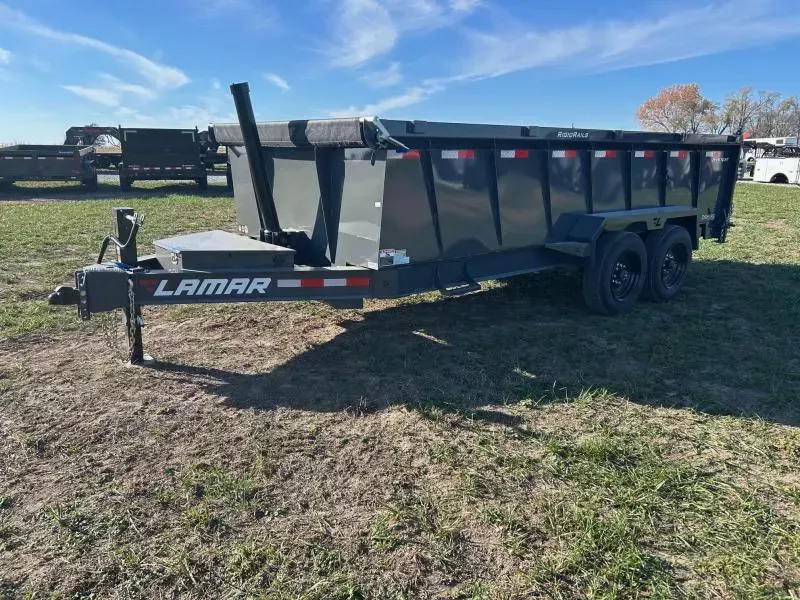 2026 Lamar 83x16 Tandem 16K Telescopic Dump w/ 3' Sides & 7 Gauge Floor