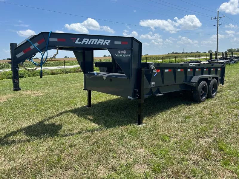 2026 Lamar 83x16 Tandem 16K GN Telescopic Dump w/ Hydraulic Jacks & 7 Gauge Floor