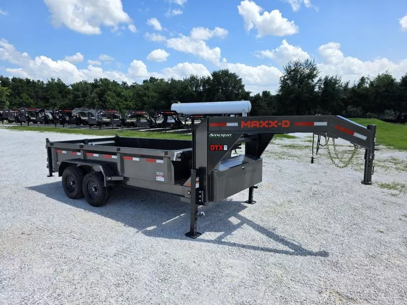 2026 MAXX-D 83 X 16 DTX TANDEM TELESCOPIC GN DUMP W/ 2' SIDES/ 7GA FLOOR/ 10GA SIDES/ SLIDE IN RAMPS/ 8K AXLES