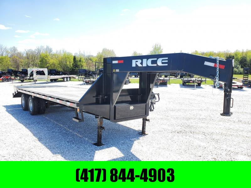 2018 RICE 102 X 25 TANDEM BLACK GOOSENECK W/MAX RAMPS 2018 RICE 102 X 25 TANDEM BLACK GOOSENECK W/MAX RAMPS