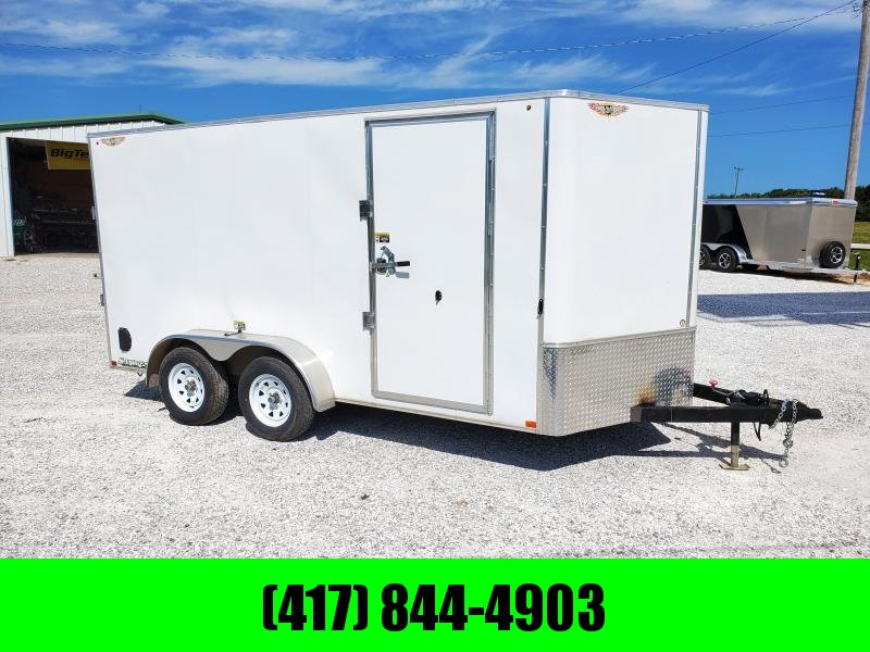2020 H&H 7X14 TANDEM CARGO W/ FOLD DOWN REAR DOOR & INTERIOR LIGHTS