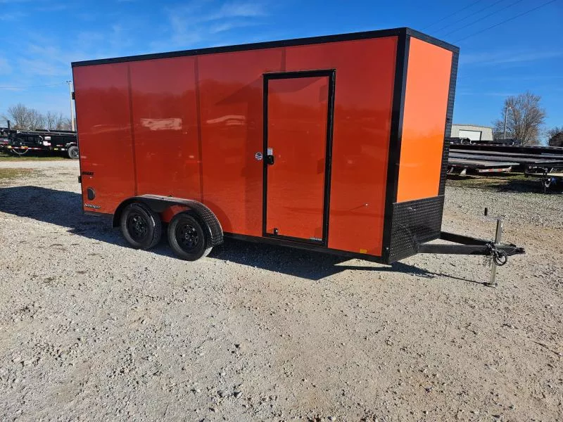 2026 Impact 7X16 TANDEM 7K CARGO W/7' HEIGHT BLACKOUT TRIM SCREWLESS EXTERIOR & RAMP DOOR