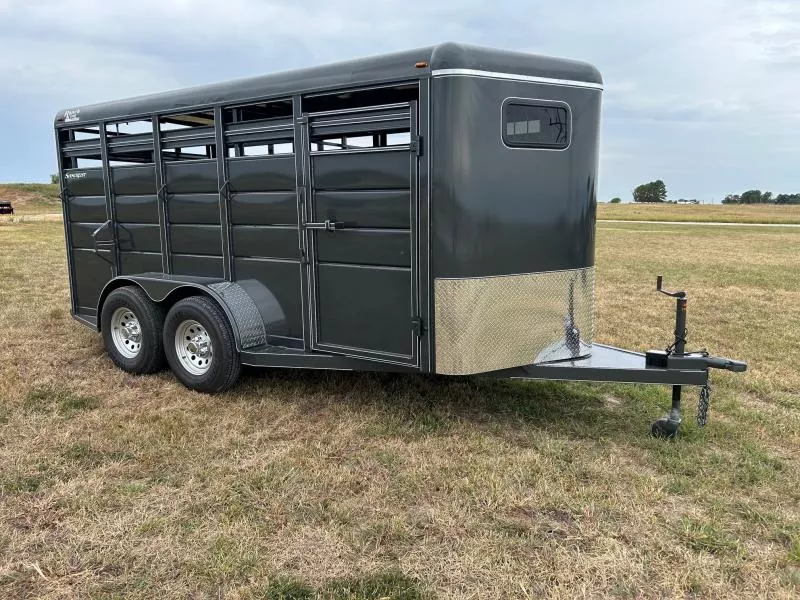 2026 Calico 6'8x16 Tandem 12K Stock Trailer w/ Swing/Slide Rear Gate
