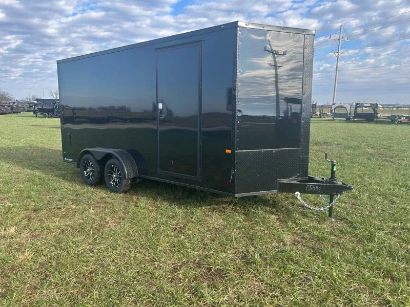 2026 Rock Solid 7x16 Tandem 7K Cargo w/ Aluminum Wheels, 7' Interior Height, & .080 Polycore