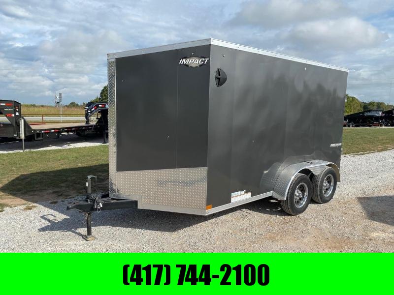 2020 Impact 7X12 TANDEM 7K CARGO W/6'6" HEIGHT & SCREWLESS EXTERIOR 2020 Impact 7X12 TANDEM 7K CARGO W/6'6" HEIGHT & SCREWLESS EXTERIOR