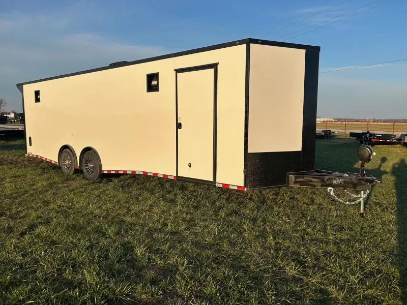 2026 Rock Solid 8.5x28 Tandem 14K Cargo w/ AC/Heat, Finished Interior, Cabinets, & Electric Jack