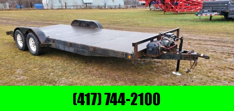 1999 JAMI 83X20 TANDEM 7K CAR HAULER W/STEEL DECK & 12K WINCH 1999 JAMI 83X20 TANDEM 7K CAR HAULER W/STEEL DECK & 12K WINCH