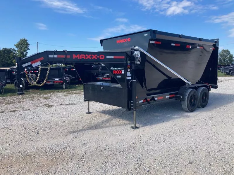 2026 MAXX-D 83X14 TANDEM 18K GN ROLL OFF W/ HYDROJACKS, 22K WINCH, POWER TRAP & WIRELESS REMOTE