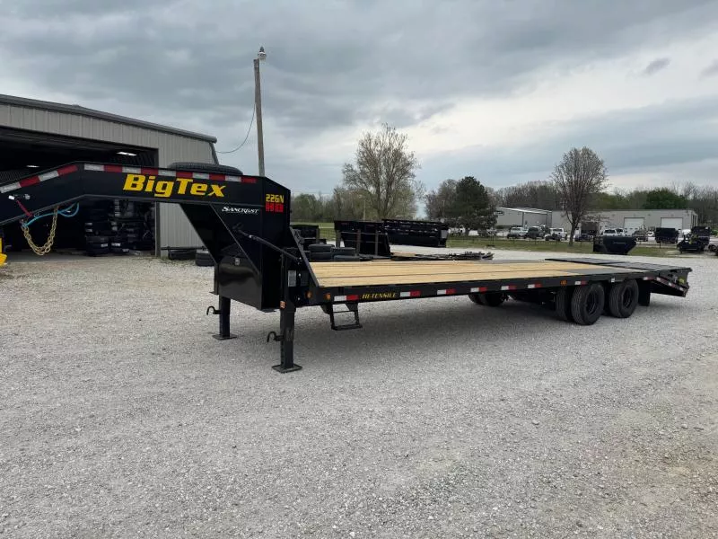 2025 Big Tex 102x25 Tandem 23.9K GN Flatbed w/ Mega Ramps & 2 Speed Jacks