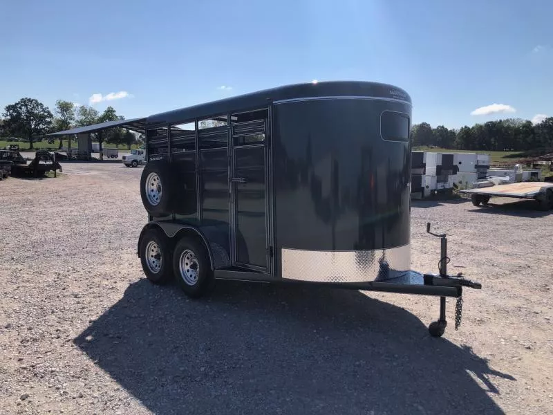 2026 Calico Trailers CALICO 2 HORSE SLANT 6X12X6'X6" TALL BUMPER PULL Stock / Stock Combo Trailer