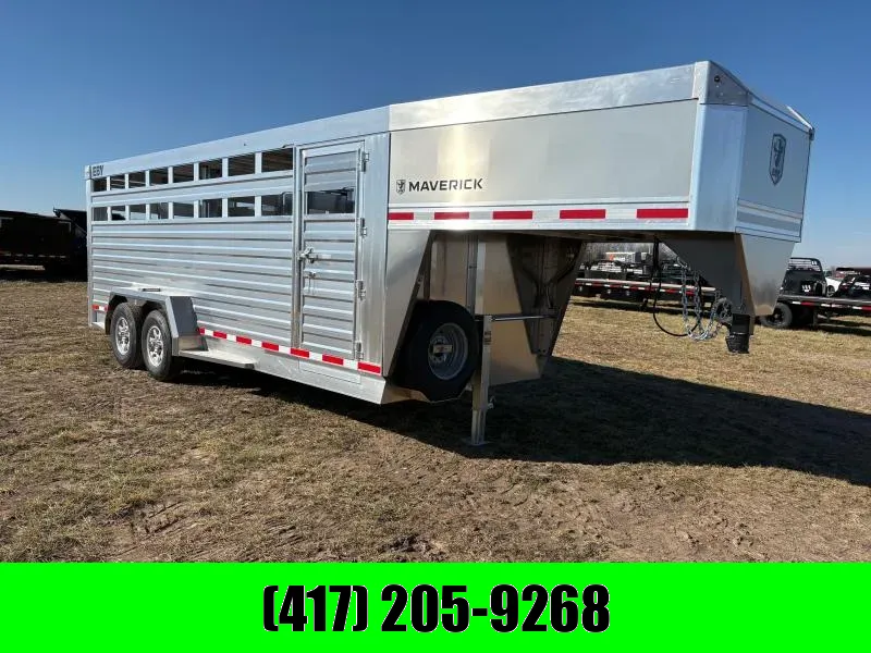 2026 Kodiak 6'8x28 Triple 21K GN Livestock Trailer w/ Swing/Slide