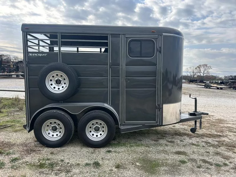2026 Calico Trailers 2026 CALICO 2 HORSE SLANT 6X12X7' TALL Stock / Stock Combo Trailer