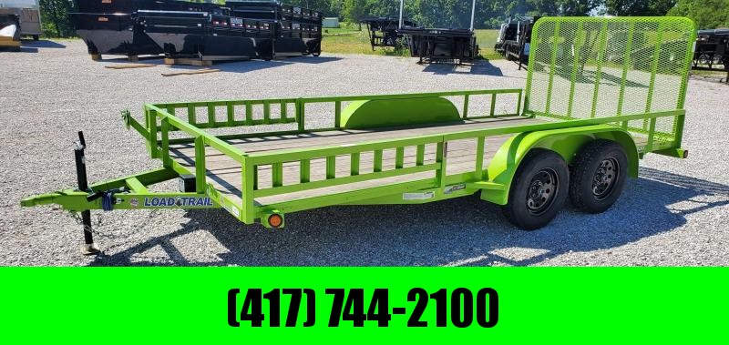 2020 Load Trail 83x16 Tandem 7k Safety Green Utility W Ramp Rails 4 Gate